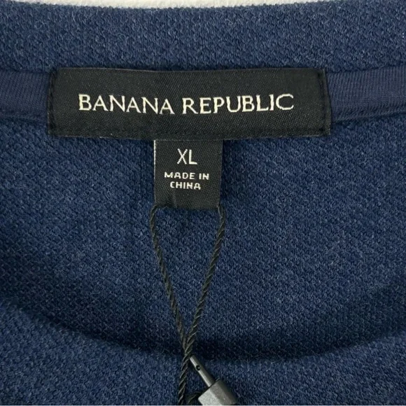 Banana Republic Men’s Crew Pullover Sweater Navy Blue size XL - Picture 4 of 7